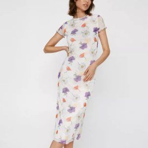 Nasty Gal 90s Floral Midi Dress